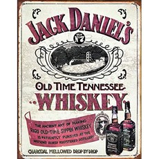 Jack Daniels-Sippin 위스키 주석 로고 12.5W x 16H (Jack Daniel's - Sippin Whiskey), Jack Daniel's - Sippin Whiskey