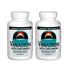 소스 내츄럴스 Source Naturals 바나듐 크로뮴 위드 크롬 180정 X 2통, 2개