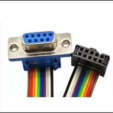 usb연결선 호환 9핀 2개세트단 케이블 Dsub DB9 9 핀 수 커넥터 FC-10P IDC 암 2.54mm 10 레인보우/멀티 컬, 01 DB9 Female_05 0.3m, 1개