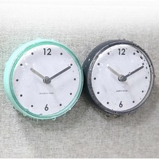 욕실 흡착용 방수시계 붙이는 벽시계, 핑크