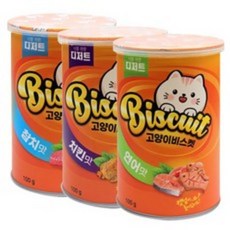 너를위한디저트 고양이 비스켓 간식 캣닢 100g x 3종세트, 연어, 치킨, 참치, 1세트