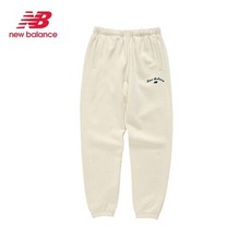 뉴발란스 [NewBalance] 남녀공용 스탠다드핏 기모 레터 조거팬츠_NBMLB4A013-CR