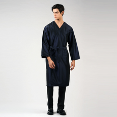 로이스(LOIS) 롱슬리브 남성가운 네이비 FREE 사이즈 스파 호텔 마사지샵 미용실 피부관리실 고급 손님가운