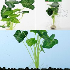 백일호 수족관 넓은잎 인조 수초 관상용품 어항장식