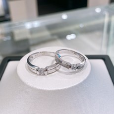 로이드 14K 18K 심플 원큐빅 포인트 커플링 인천 뉴코아점 반지