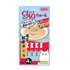 [이나바] 챠오츄루 헤어볼참치 4P 리뷰후기