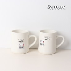 시라쿠스 뉴욕 킹스인 오목머그 400ml, 2개, 화이트
