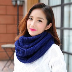 감성물산_W7CFF49_겨울목토시겨울넥워머목토시_프롬즈 니트 넥워머 블루 여성용 보온목토시