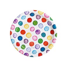 피플스파티 파티접시 도트 수채화 18cm, 혼합, 1개, 18p
