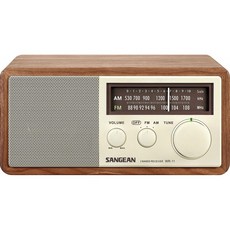 Sangean WR-11 목재 캐비닛 AM / FM 탁상용 아날로그 라디오, 단일옵션, 단일옵션