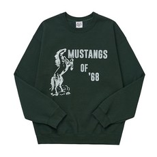 와일드동키 와일드동키 WILD DONKEY FG-MUSTANGS FOREST GREEN 공용 맨투맨