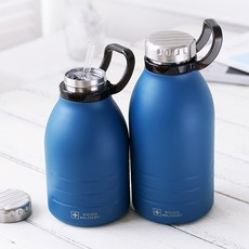스위스밀리터리 플로우 워터저그 보온보냉 캠핑물병, 1900ml, 블루, 1개