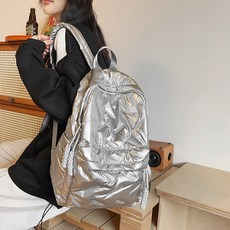 유니팡 캐주얼 초경량 유광 글로우 남여공용 심플 무지 백팩