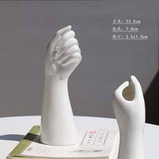오브제 감성 꽃병 세라믹 빈티지 손모양 화병 선물, 손 꽃병 장식품 (꽃 제외)