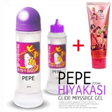 페페젤 히야가시 허니 젤 200ml+퍼스트 이벤트 핫 젤 120ml 증정! 사랑에 즐거움을 더해주는 침실 마사지젤, 200ml, 1세트
