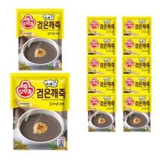 오뚜기 옛날 검은깨죽 분말 파우치 간편 80g, 12개