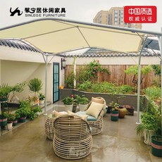 가든 가제보 야외발코니 전원주택 테라스 캐노피 천막, 그린 (3mx3m)