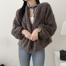 VANANA2 여성 복실 아방핏 데일리 큐트 페이크 퍼 자켓 4color