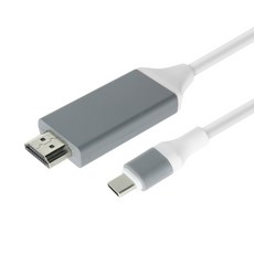 BiLe Dell XPS 13 9350 R1609 13.3형 Type-C to HDMI 변환 컨버터 케이블, BiLeBT357 흰색 2M