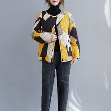 [베리위시] 국내배송 마틴 패턴 솜 패딩점퍼 캐주얼 긴팔 기본 누빔 여성 겨울 아우터 루즈핏패딩