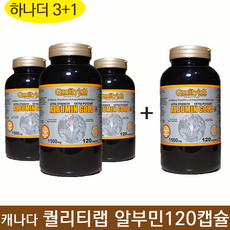 퀄리티랩 알부민 골드 1500mg 120캡슐 3+1 하나더 총 4개, 120개