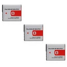 쓰리 3X Batteries NP-BG1 BP-BG1 NP-FG1 for 소니 DSC-H50 소니 DSC-H55, 상세내용참조