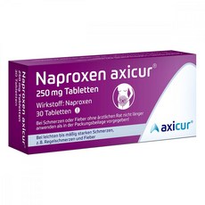 [독일 내수 정품](나프록센)NAPROXEN axicur 250 mg Tabletten 30St, 1개