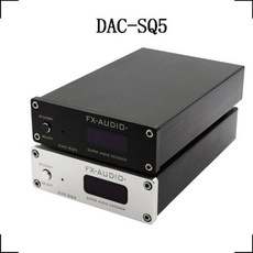 2020 NFJ & FX-Audio DAC-SQ5 디지털 오디오 디코더 입력 USB/Coaxial/Optical PCM1794A + AK4113 + VT1729, 02 Black with Adapter