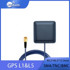 GNSS 고정밀 포지셔닝 안테나다중 주파수 액티브 외부 갈릴레오Beidou G S S L1L5, [04] BNC Male, 04 BNC Male, 1개