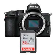 니콘 Z 50 미러리스 카메라 메모리카드 샌디스크 울트라SD 32GB, 단일수량