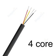 UL2464 PVC 채널 피복 와이어 28 26 24 22 20 18AWG 절연 신호 제어 케이블 2 3 4 5 6 7 8 10 코어 전자 오디오 와이어, 4 Core-Black
