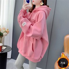 ROYALBELLE 여성용 후드 티셔츠 가슴 프린트 따뜻한 캐주얼 맨투맨 V111524