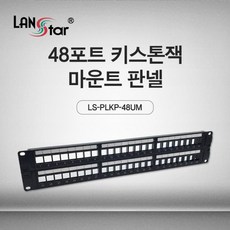 [LANStar] 랜스타 48포트 키스톤잭 마운팅 판넬 [2U] [LS-PLKP-48UM], 1개