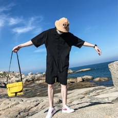 커플반팔점프수트