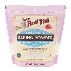Bob's Red Mill Resealable Gluten Free Baking Powder 14 Bob's Red Mill 재밀봉형 글루튼 프리 베이킹 파우더 14온스(6팩, 396g, 6개
