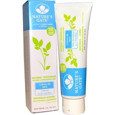 Nature'sgate 천연 치약 크림 드 민트 6oz 170g, 1개