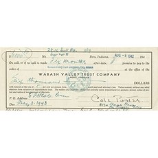 Cole Porter - Printed Document Signed In Ink 08 08 1942, 본상품