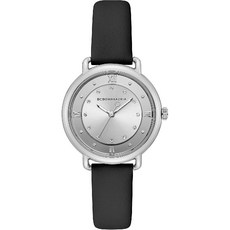 BCBGMAXAZRIA 가죽 스트랩 블랙과 여성 투명성 일본어 쿼츠 시계 11.3 모델 : BG50911001