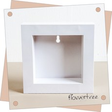 프리미엄 조화 화분 화병 꽃병 216종 수반 플트 H, H26.아크릴정사각액자화분 20x4cm-화이트