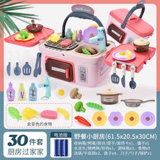 Dec.09 259번 어린이 소꿉놀이 키친 바비큐 에뮬레이션 밥 짓기 소풍보이 야외완구 3-6세 5Z, 빨간색 변색 바 비 큐 바구니 (배터리 배달)