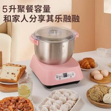 가정용 밀가루 반죽기 믹서 휘핑기 제과 제빵 자동, 3. 핑크 5L(퀵반죽)