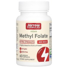 재로우 포뮬러스 메틸 엽산 Methyl Folate 400mcg 60베지캡슐, 2개, 60정