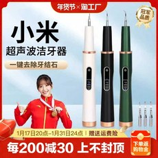 치아 케어 전동치석제거기 초음파치석제거기 고급판, 우아한 블랙, 1개