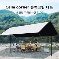 야외 텐트 캐노피 타프 블랙 코팅 스퍼 차량 초경량 자외선 차단 210D 감성 캠핑 랙 쉐이드 차광, 3) 3X5M