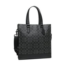 Coach 코치 토트백 숄더백 시그니처 그레이 블랙 남성 C3232 QBMI5 A4 고급 남성가방