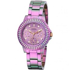 게스 여성용 스포츠 크리스탈 다기능 36mm 시계