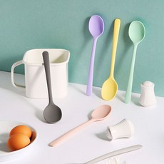 듀라블 실리콘 볶음 요리스푼 (6color), 옐로, 1개