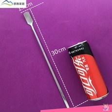 쁘미네 한식 스테인리스 스틸 긴 큐트 상용 밀크 티 숍 믹서봉 허니 디저트 둥근 조미 숟가락, 30cm 측 손잡이 숟가락