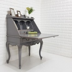 [천삼백케이] [스페이드가구] 엔틱가구 그레이빈티지 뷰로 데스크 엔틱책상, 단품