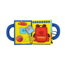 단추 매듭 지퍼 소근육발달용 헝겊책 헝겊장난감 헝겊완구, 1개